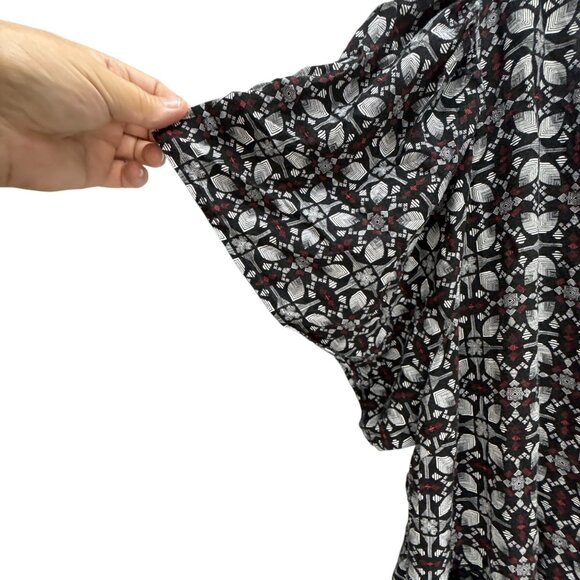 Torrid NWT Plus Size 3X Black Floral Fit & Flare Boho Knit Dress Whimsygoth - Picture 4 of 12